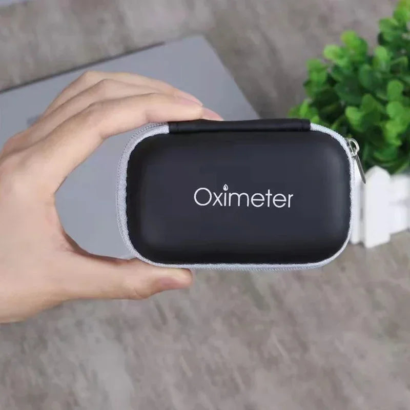 Rechargeable Fingertip Pulse Oximeter Medical Oximeter Strap Lanyard Blood Oxygen Saturation Monitor Digital LED Display Child