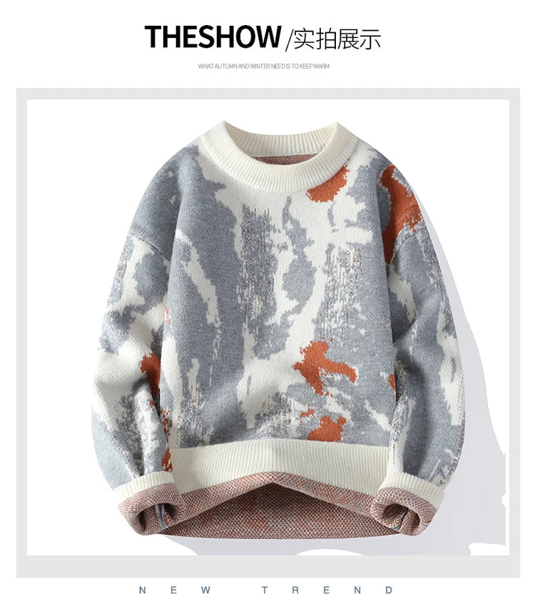 winter Men's Fashion casual Round Neck Warm sweater slim fit Sweaters Men sweater male Thicken Warm wool pullovers