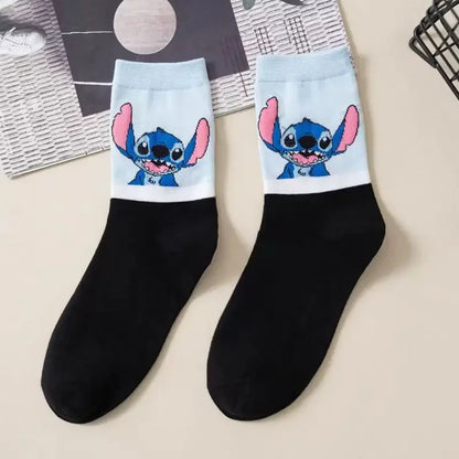 Stitch Anime Lilo & Stitch Cotton Midtube Stockings Socks Cartoon Stitch Dolls Boys Girls Warm Sleep Socks Kids Christmas Gifts