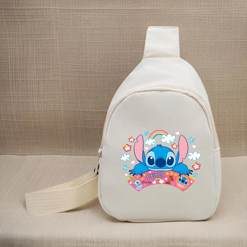 Stitch Crossbody Bag, Stylish Casual Sling Chest Bag, Small Shoulder Bag, Cartoon Print Coin Purse Everyday for Daily Travel Use