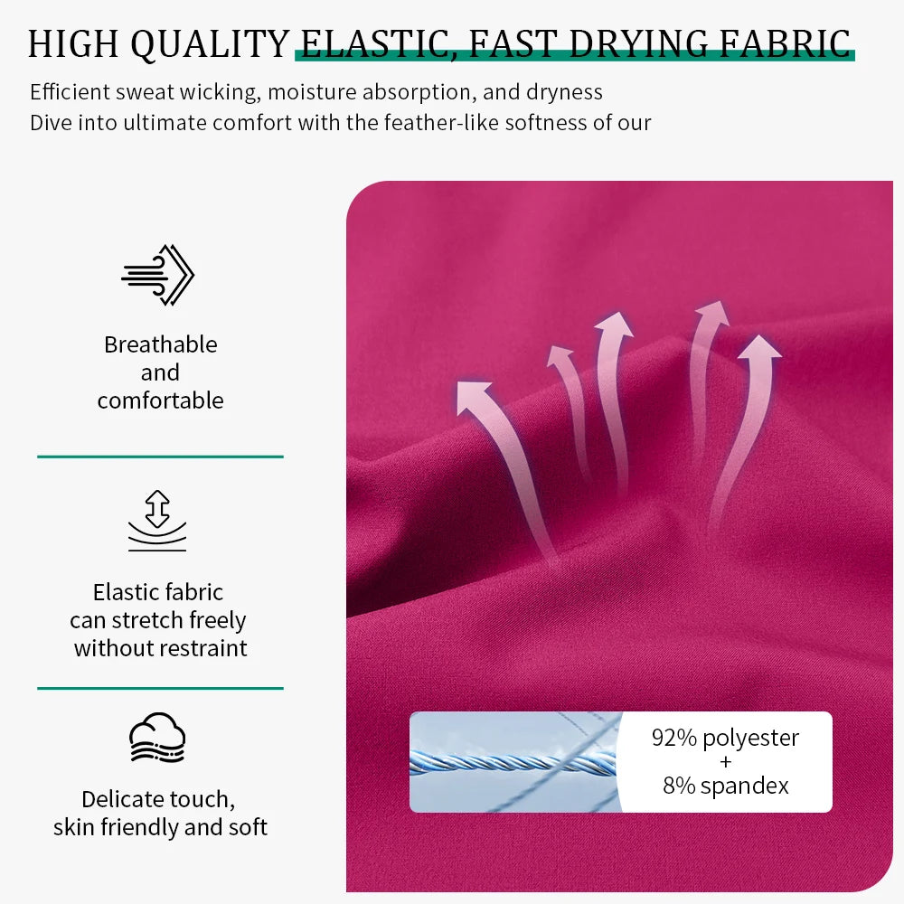 Slim Fitting Elasticity Scrubs Workwear Operating Room Medical Uniforms Nurse Scrubs Jumpsuit Women Solid Color Surgery Clothing