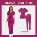 Medical Scrub Set Hospital Staff Uniform Doctor Nurse Surgical Uniforms Woman Pet Grooming Healthcare Nursing Scrub Articles Set