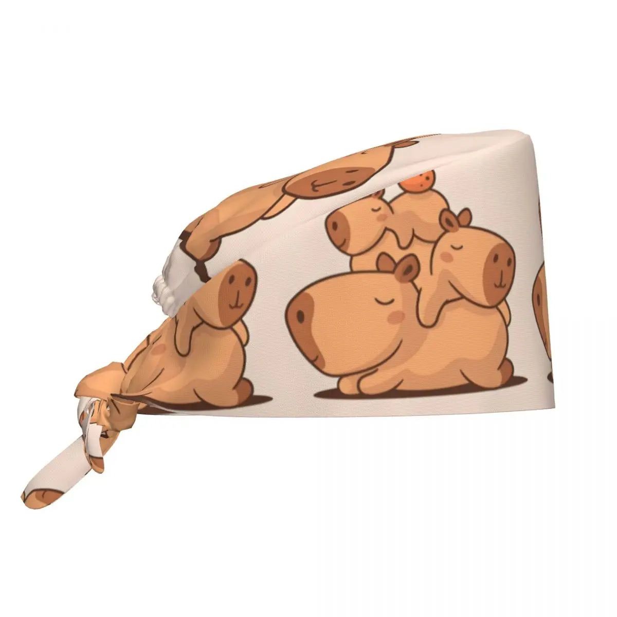 Custom Cartoon Capybara Medical Staff Scrubs Hat Women Men Comic Doctor Nursing Surgical Cap Scrub Caps