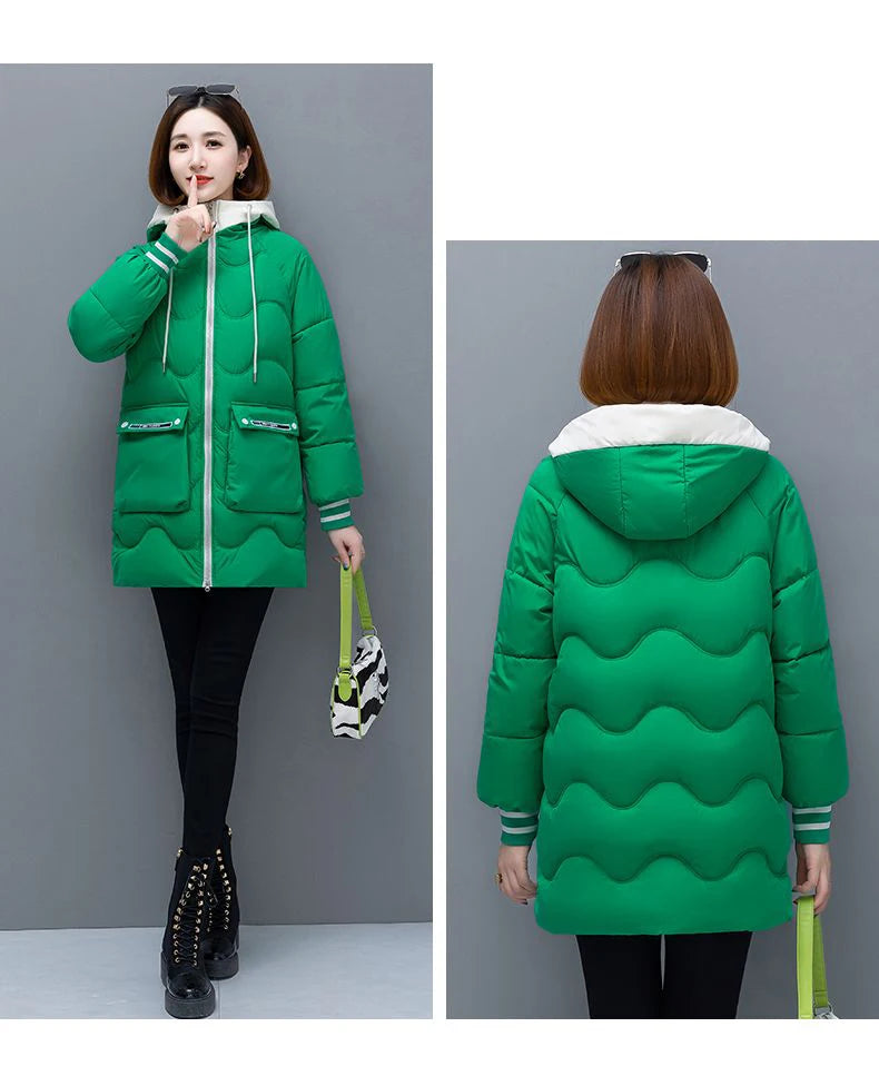 Long Winter Jacket Women Down Cotton Coats New Cotton Padded Puffer Parka Coat Women Hooded Outwear Thicken Warm Jacket 4XL