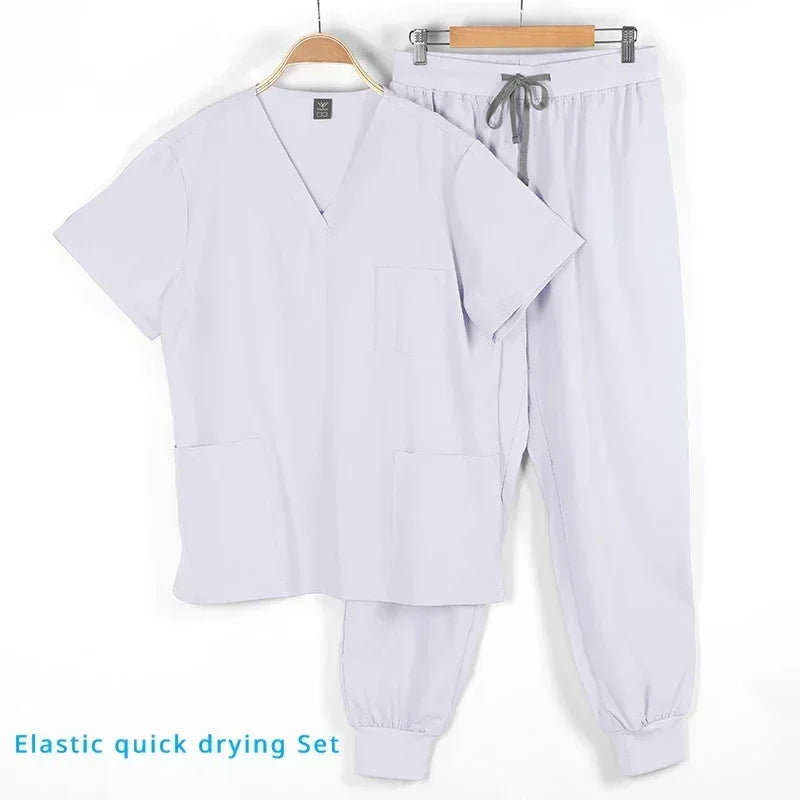 Medical Scrubs Bulk Order - Anti-Microbial Jogger Sets for Surgery/Dental/Vet/SPA/Pharmacy Multi-Pocket Workwear with Pen Slot