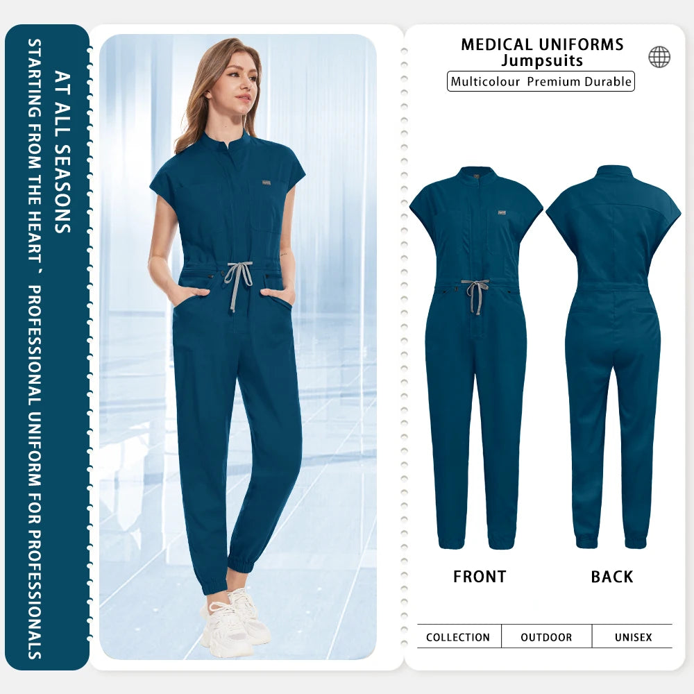 Doctor Nurse Scrub Uniforms Hospital Surgeon Uniforms Clinic Workwear Medical Nursing Clothes Dental Work Jumpsuits