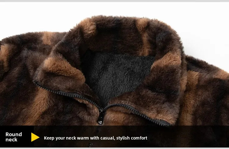 Cozy Winter Fleece Jacket, Convertible Collar Hood to Shield from Wind, Plush Lined for Warmth