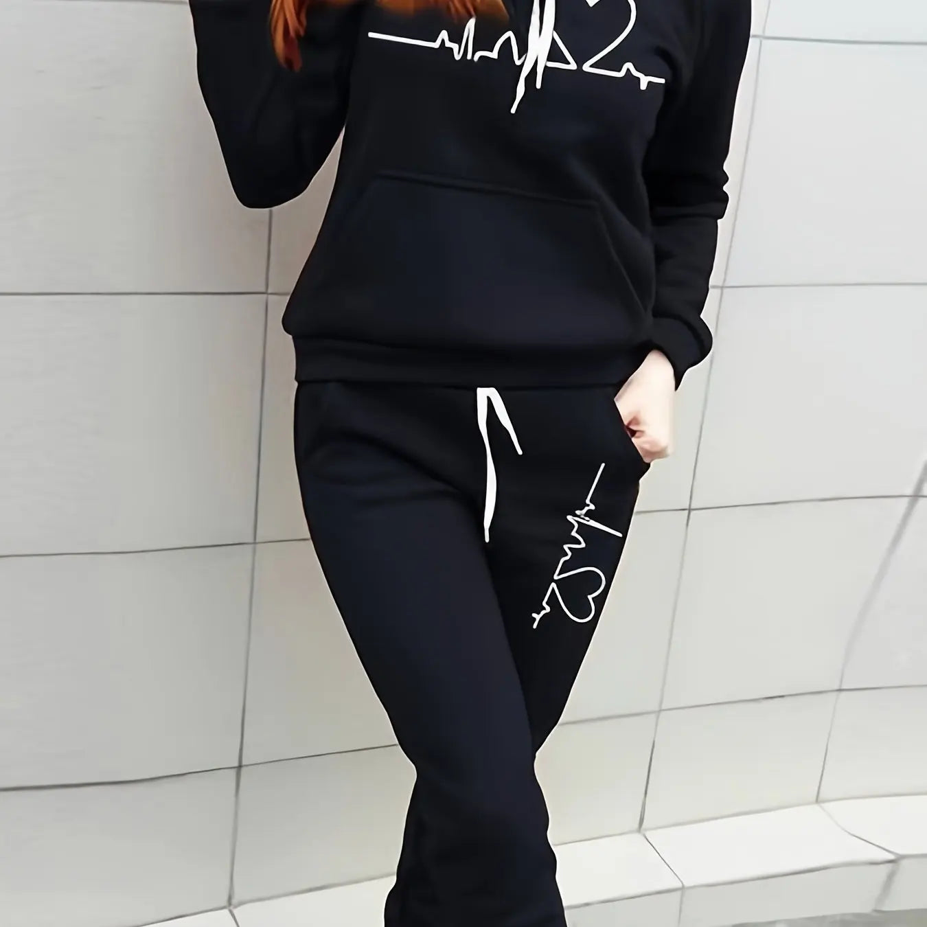 Women Autumn Winter Warm Coat  Set Round Collar Plush Outerwear Female Fashion Streetwear Clothes Hoodies Streetwear Harajuku