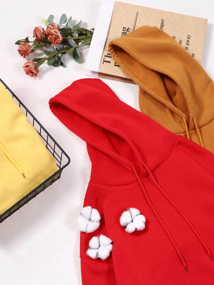 Half Butterfly Other Flower Prints Hoody Women Personality Cartoons Hoodie Fashion Fleece Pullovers Hip Hop Warm Clothes  Female