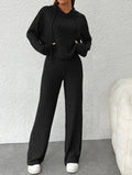 Fashion Long Sleeve Knitted Pant Sets Women Autumn Winter Home Casual Comfortable 2 Piece Sets Women Outfit  Two Piece Set
