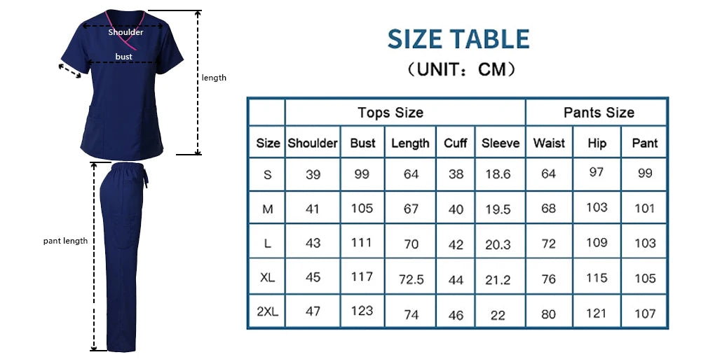 Cherokee Medical Uniforms  Nurse Uniform Scrubs for Women Set Scrub Pants with Pockets and V-neck SPA Scrub Top for Hospital