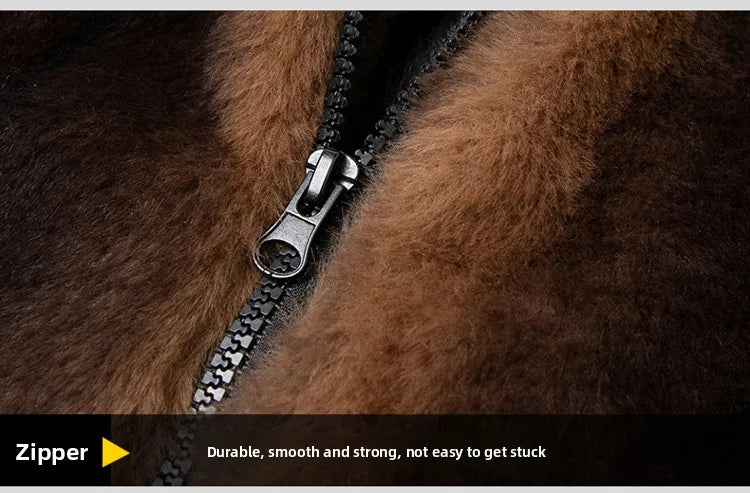 Cozy Winter Fleece Jacket, Convertible Collar Hood to Shield from Wind, Plush Lined for Warmth