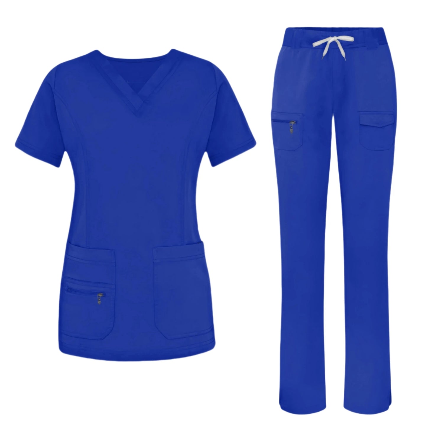 Surgical Uniforms Woman Medical Blouse Strechy Scrubs Top+pant Sets Medico Clothes for Doctors Nurses Clinical Medical Uniform