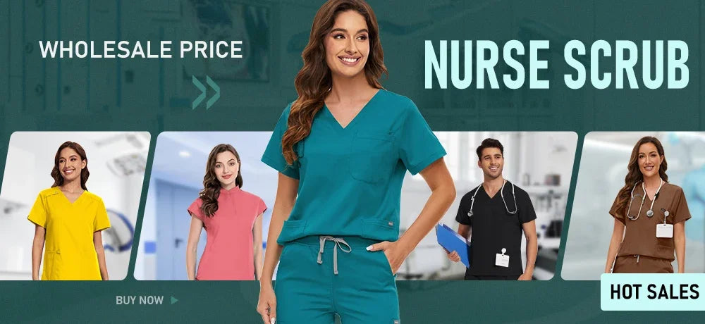 Nurse Nursing Medical Scrub MultiColor Jogging Pants Set Long Sleeved Jacket Workwear Set Hospital Clinical Uniform Woman Female