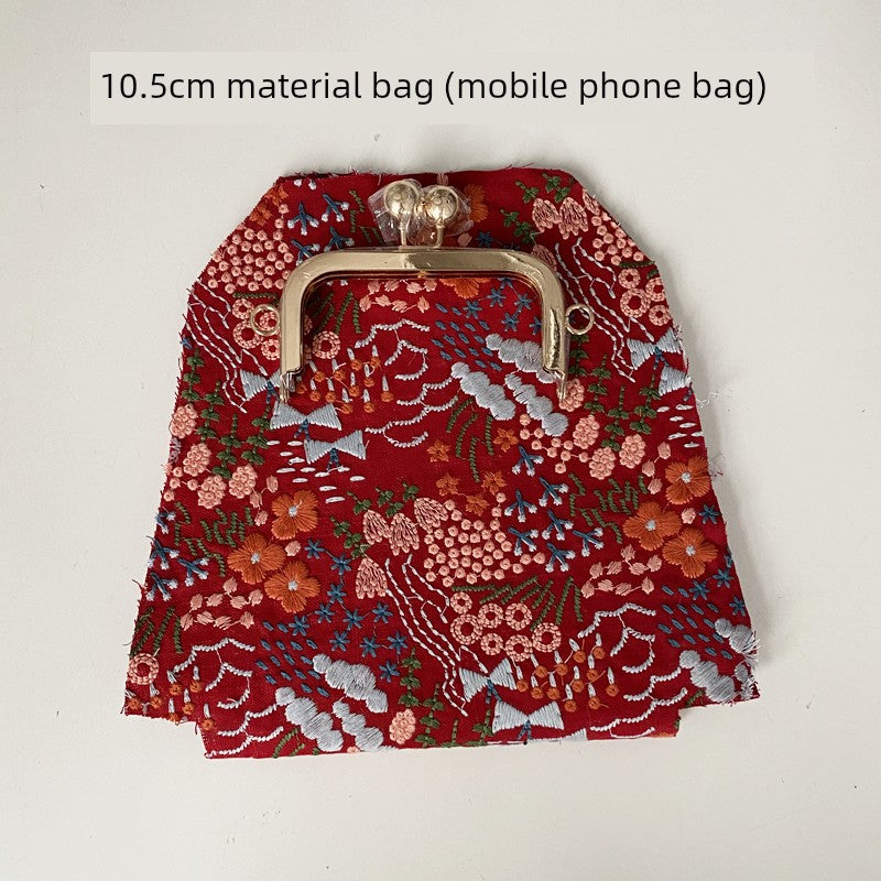 Machine Embroidery Extended Mobile Phone Bag Fabric