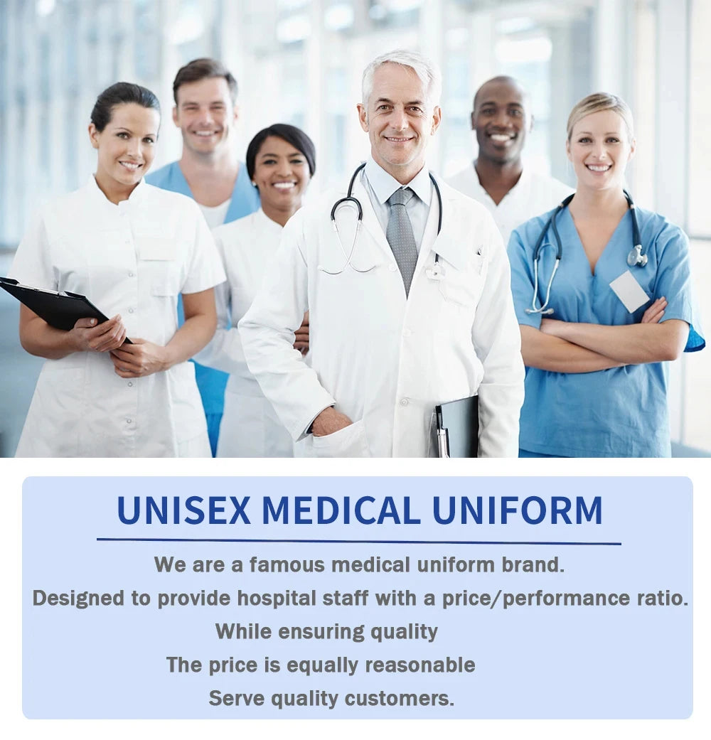 Scrubs Tops Jogger Pants Set Men Nurse Uniform Wholesale Lab Dustproog Workwear Doctor Uniform Suit for Men Medical Clothing Set