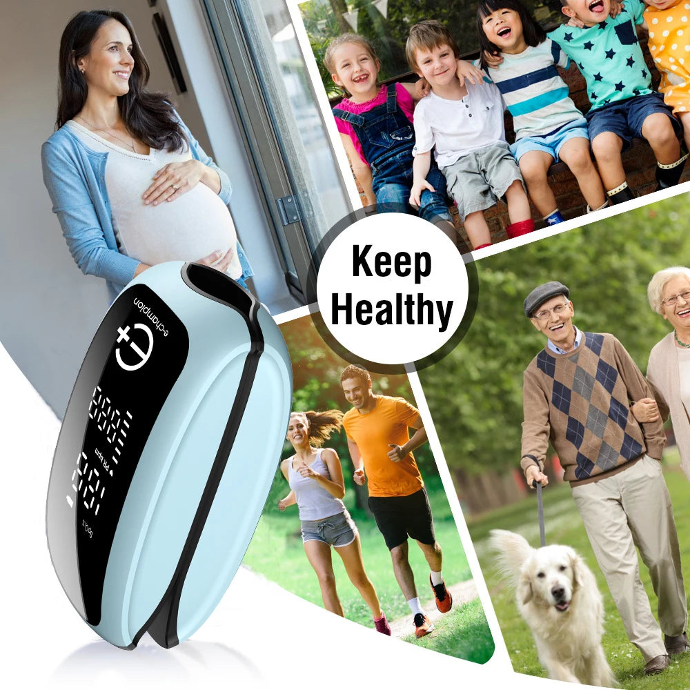 Medcial Portable Fingertip Pulse Oximeter Monitor Blood Oxygen Saturation Meter Pulse Oximeter Home Oximeter USB Rechargeale