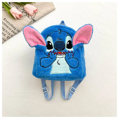 Stitch Backpack  Japanese Blue Funny Cartoon Large-Capacity Student Backpack Kindergarten Bag Kawaii Backpack