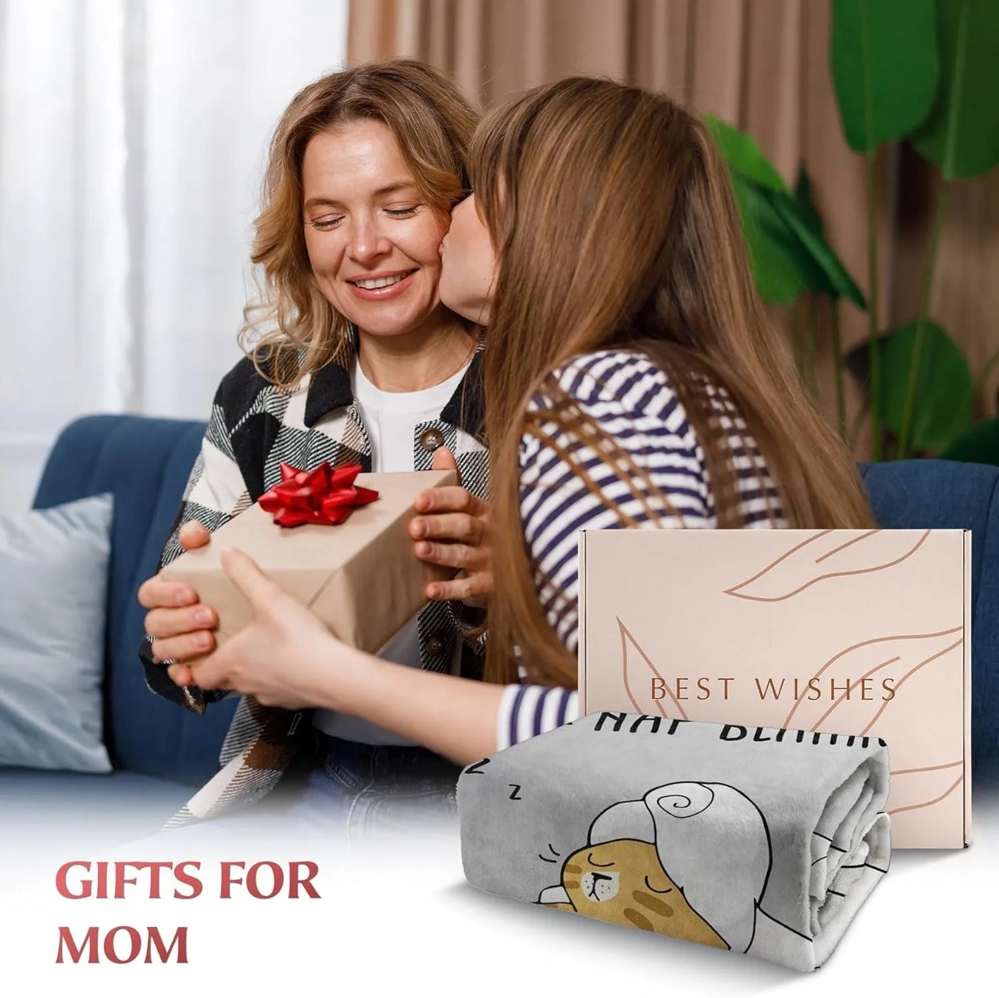 1PC Blanket Festival Gifts for Elder Mom Dad Grandpa Grandma idea Gifts Birthday gifts Warm soft Throw Nap Blankets Gift Season