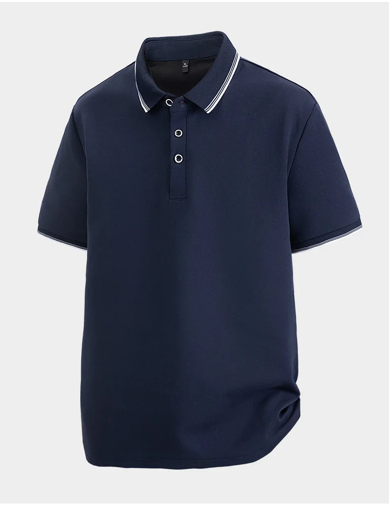 Oversized Men 7XL Polo Shirt 8XL 2025 Summer 95% Cotton Breathable Short Sleeve Collar Business Shirt Golf Man Top Clothes