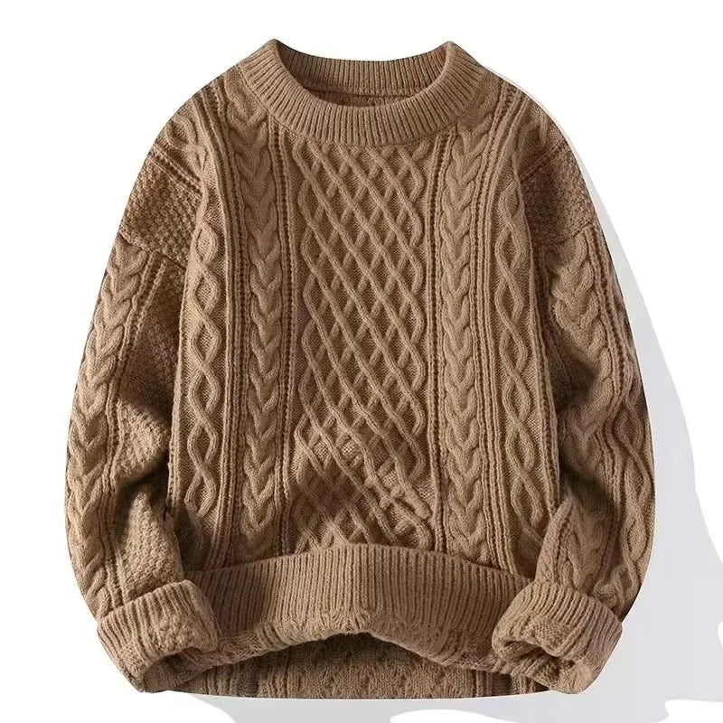 Winter Men's Sweater Men Clothing Striped Sweater Men Casual Streetwear Pullover O-Neck Sweaters Men