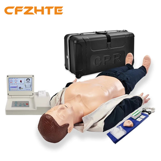Cardiopulmonary Resuscitation Simulated Human CPR Cardiac Emergency Nursing Training Dummy Whole Body Model