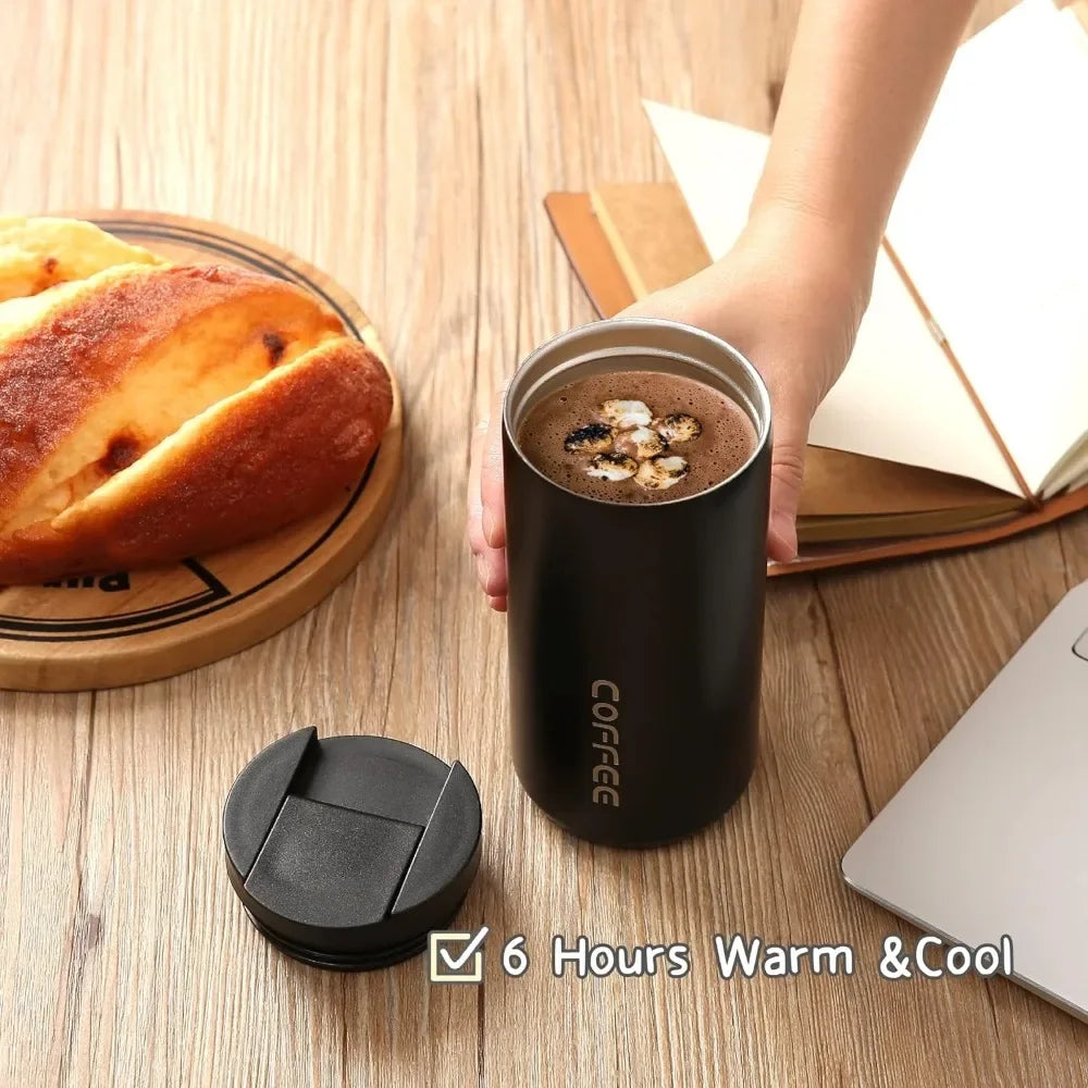 400ml Coffee Mug with Leak Proof Screw Lid Coffee Cup Keep Warm or Cold for Coffee or Tea Drinks 13.5oz Water Cup