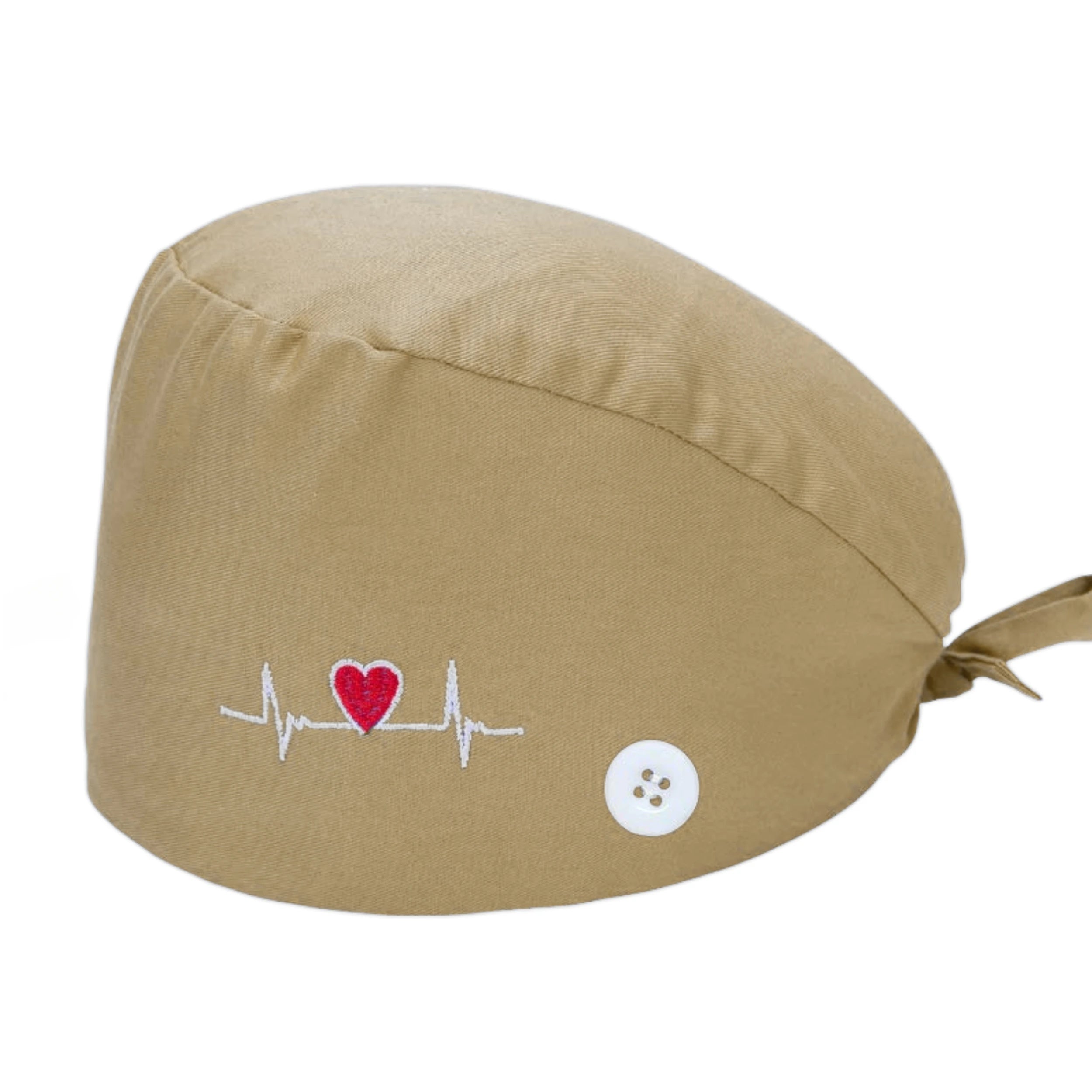 Solid color scrub cap with button pet grooming working Caps surgical cap Lab work hat womens Scrub hats nurse accessories