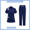 Surgical Uniforms Woman Nursing Sets Pocket Top Straight Pants Medical Nurse Uniform Scrubs Clinical Beauty Salon Hospital Suits