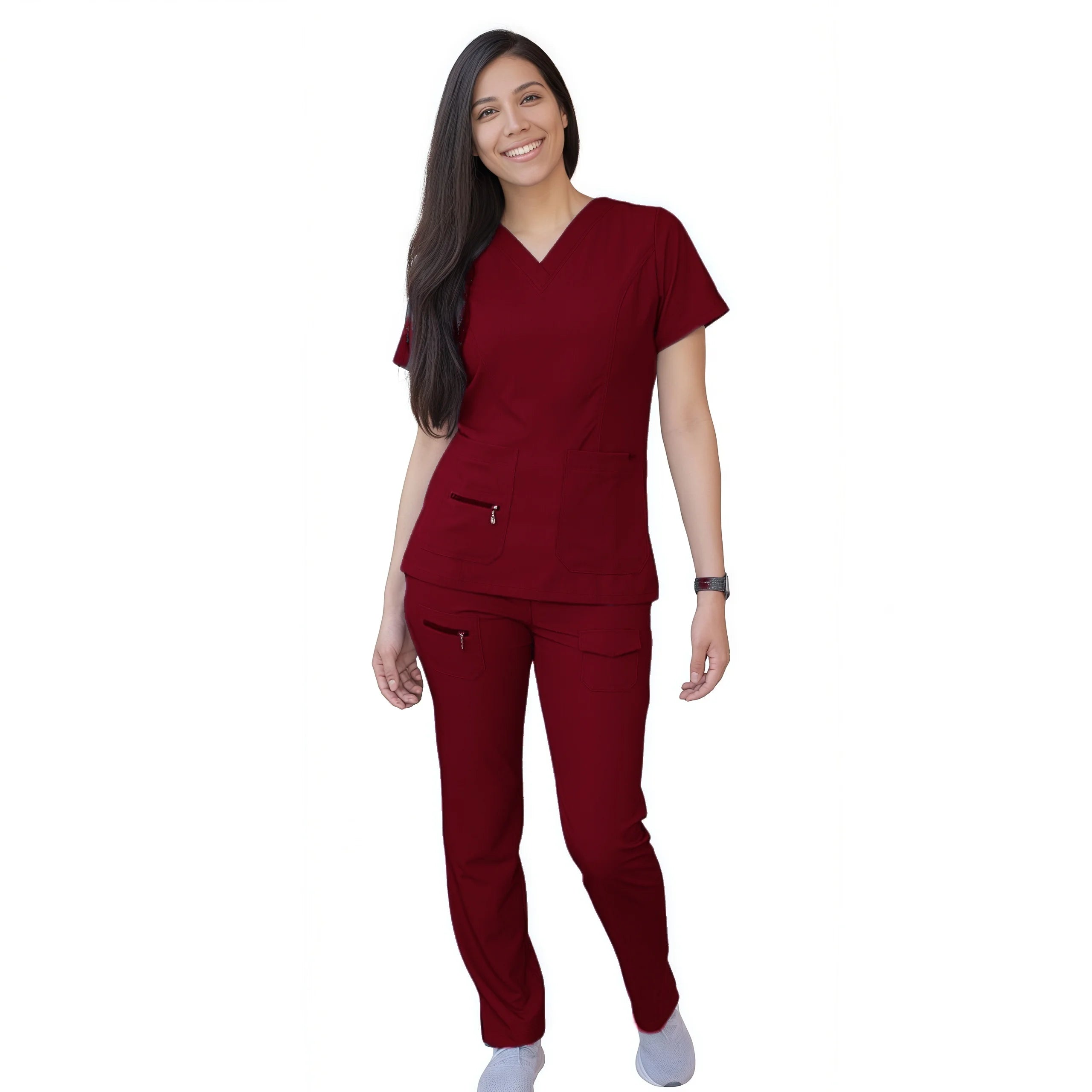Medical Uniforms Scrubs Sets Women Hospital Surgical Uniforms Short Sleeve Top Pant Nursing Accessories Doctors Clothes Workwear