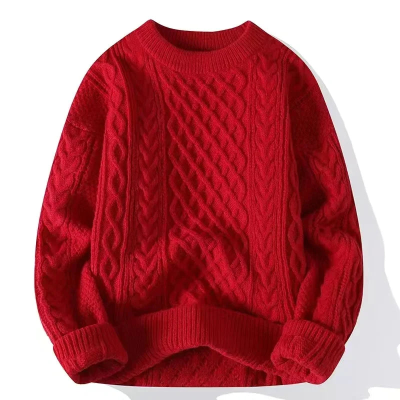 Winter Men's Sweater Men Clothing Striped Sweater Men Casual Streetwear Pullover O-Neck Sweaters Men