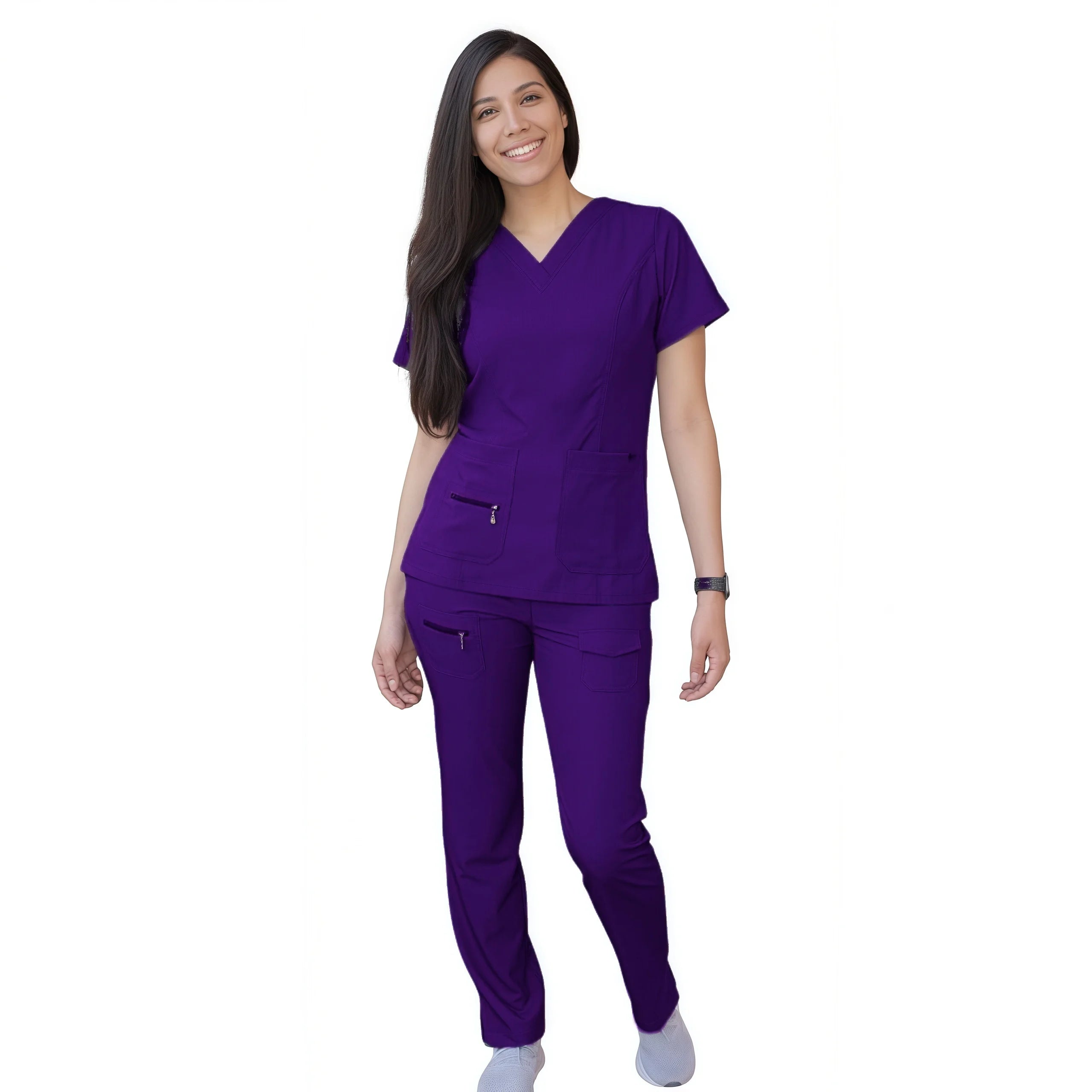Medical Uniforms Scrubs Sets Women Hospital Surgical Uniforms Short Sleeve Top Pant Nursing Accessories Doctors Clothes Workwear