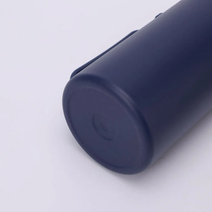 Portable and Simple Car Cup with Spoon Large-capacity Solid-color Handle Cup  Stainless Steel Outdoor Double-layer Insulated Cup