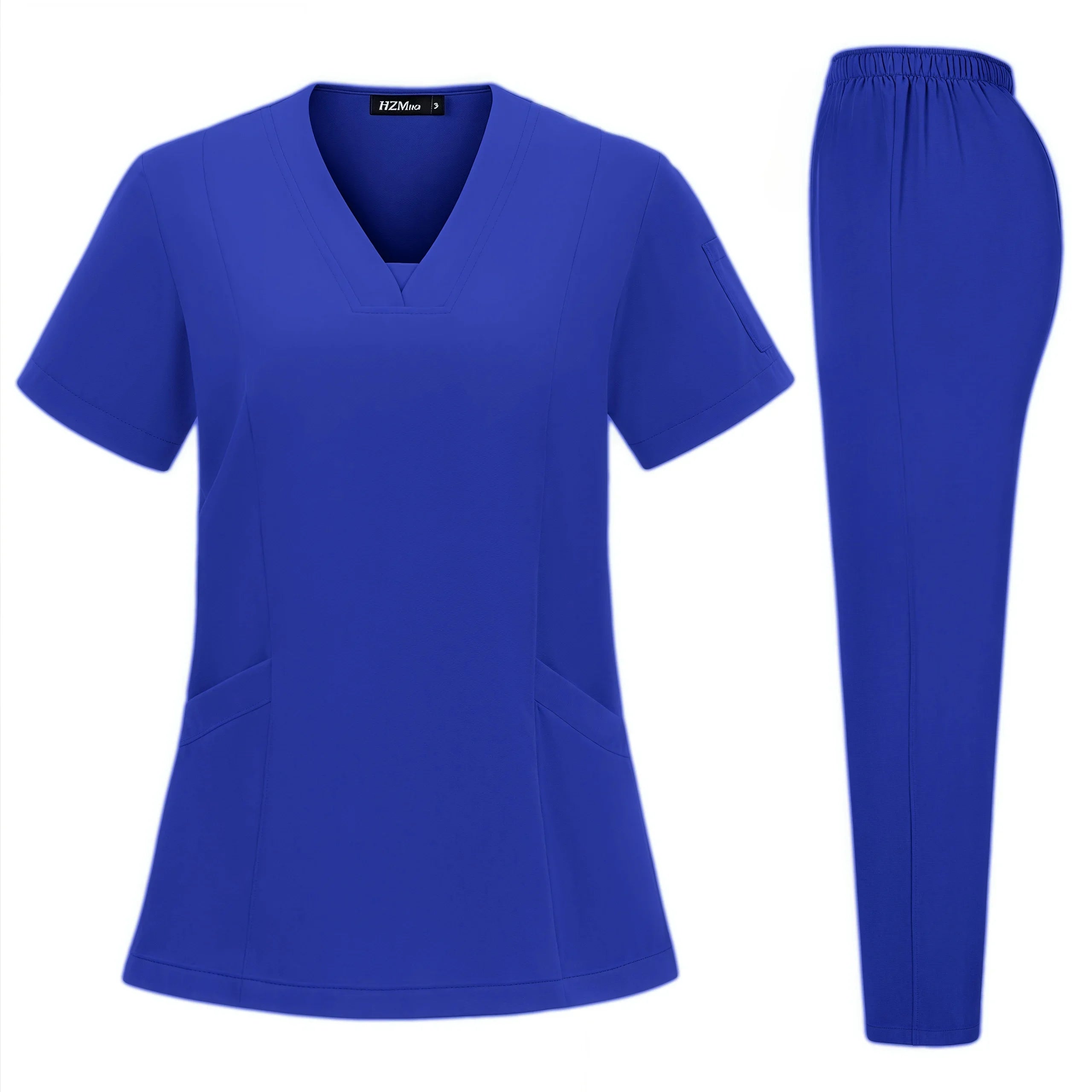 High Quality Hospital Scrubs Uniform Set Nurse Polyester Spandex Stretch Women Scrub Sets Uniforms Nursing Men Medical Scrubs