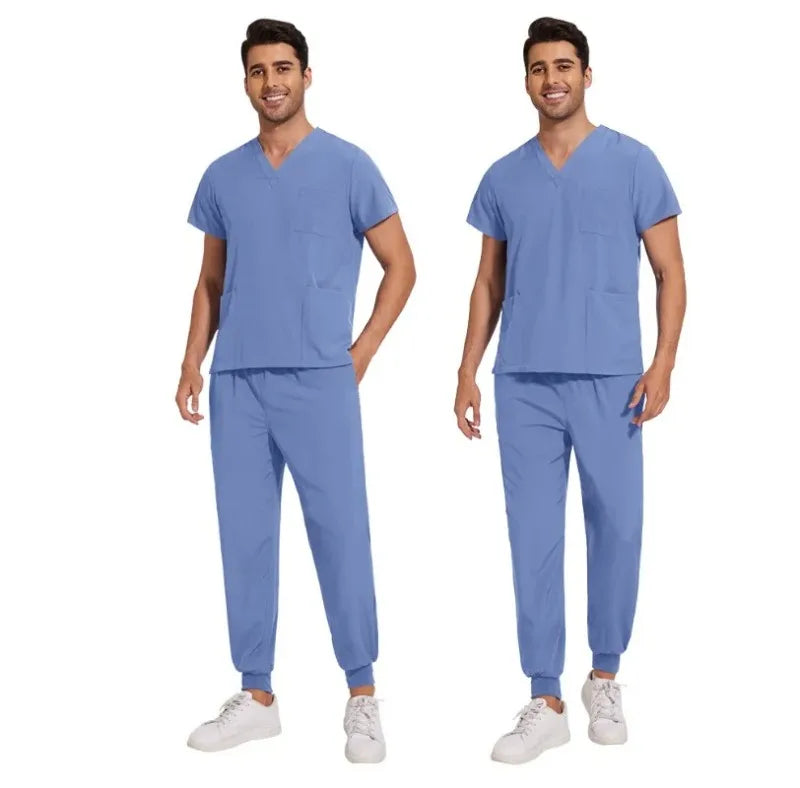 Medical Scrubs Bulk Order - Anti-Microbial Jogger Sets for Surgery/Dental/Vet/SPA/Pharmacy Multi-Pocket Workwear with Pen Slot