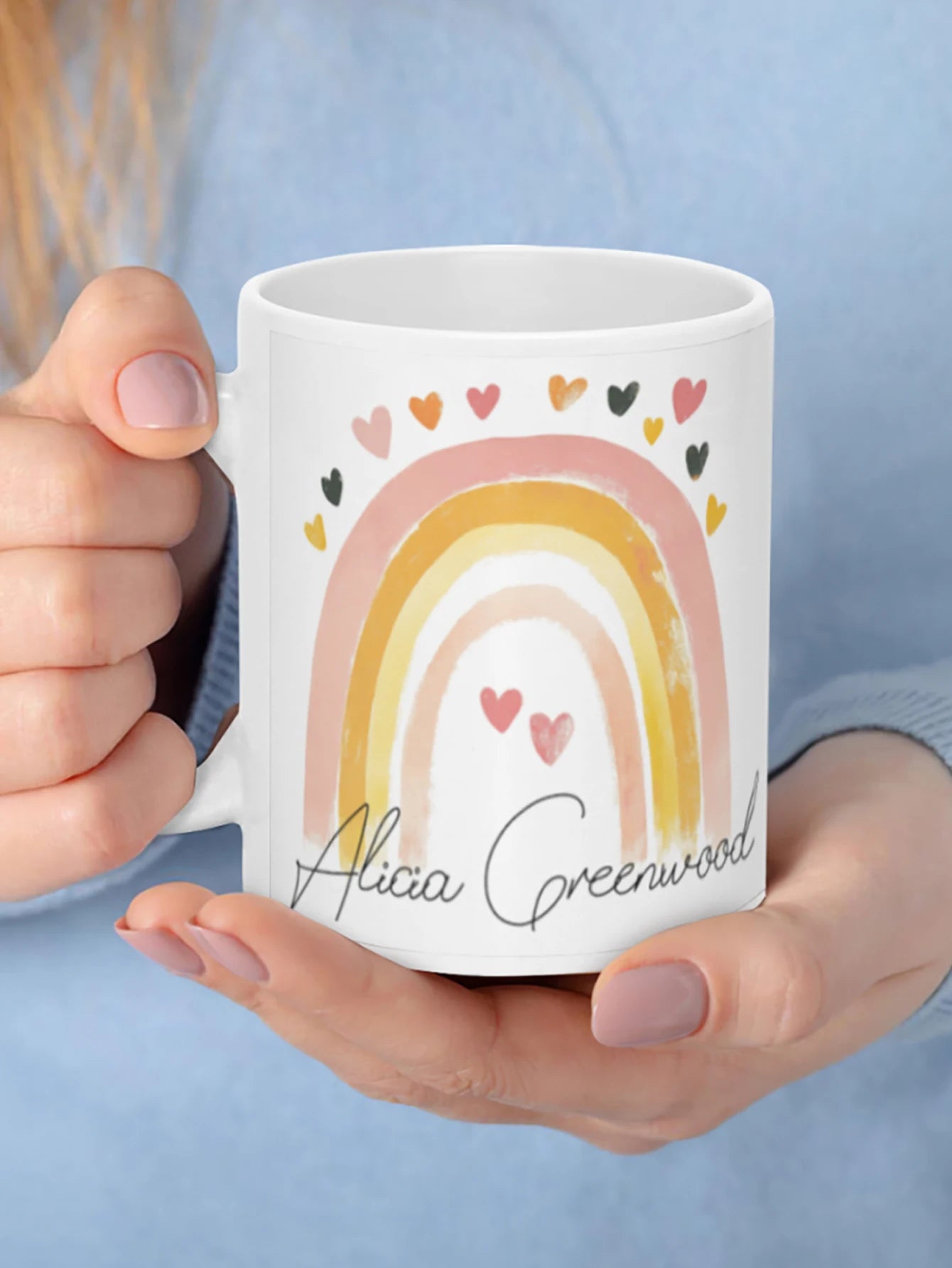 Customized mug with large capacity Personalized cup with picture text name  personalized gift