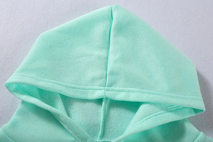 Winter Tracksuit Women Two Piece Set - Oversized Hoodie Sweatpants Solid Color Sportswear Suit |Casual Sweatshirt Trouser Set