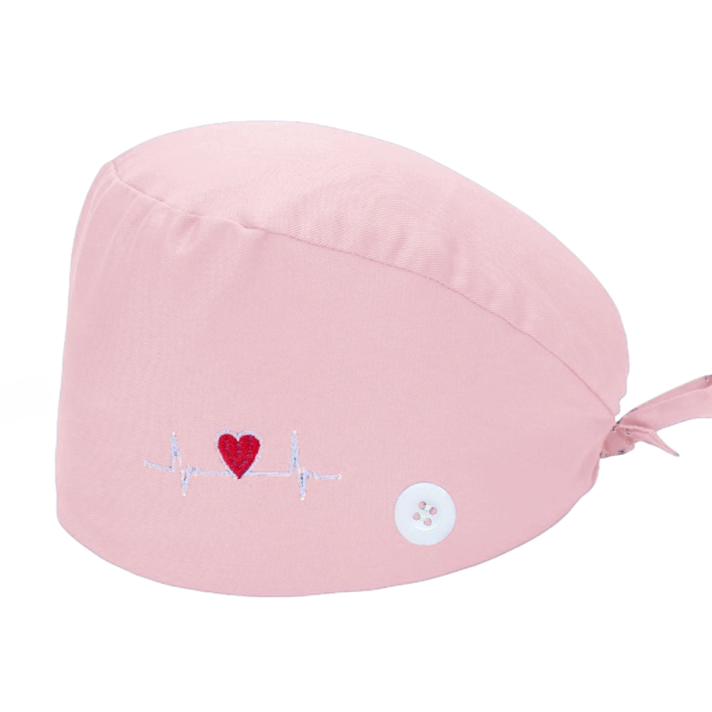 Solid color scrub cap with button pet grooming working Caps surgical cap Lab work hat womens Scrub hats nurse accessories