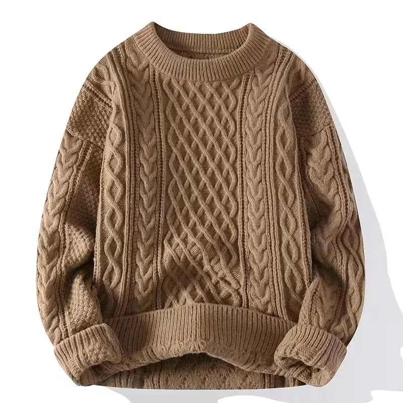 Winter Men's Sweater Men Clothing Striped Sweater Men Casual Streetwear Pullover O-Neck Sweaters Men