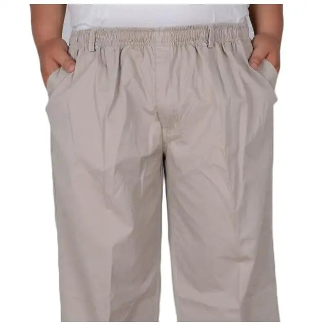 Plus size 8XL 11XL 13xl middle-aged men's summer thin elastic band high waist cotton casual trousers Dad oversize 9XL 8XL 7XL