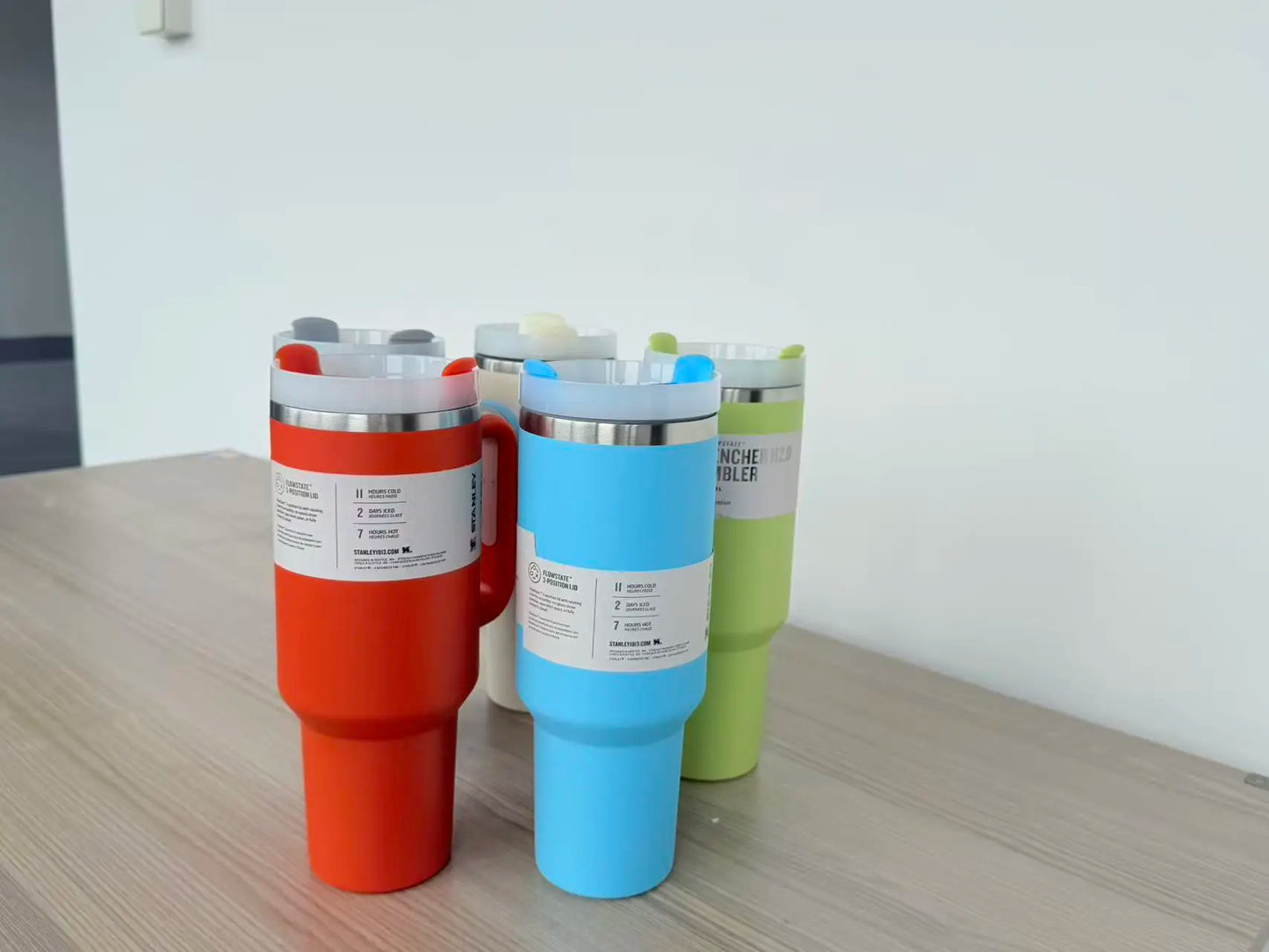 40oz Stainless Steel Vacuum Mug Double-Wall Insulated Travel Cup with Handle Straw Lid for Hot And Cold Beverages