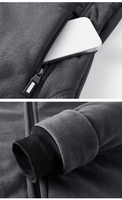 Winter Men Fleece Warm Jackets Mens Windproof Thick Jackets Parkas Coats Men Hooded Casual Outwear Jacket