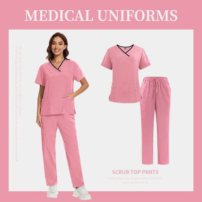 Scrub Uniforms Sets Hospital Clothes for Women Scrubs Set Quick-Drying Comfortable Nursing Outfits Pet Clinic Veterinary Uniform