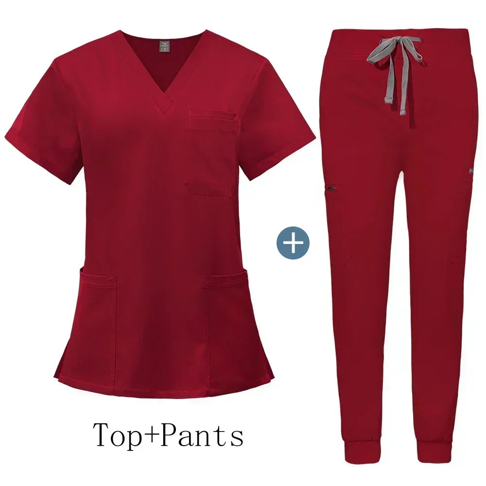 Wholesale Uniforms Doctor Nurse Work Wear Women Men Hot Sales Surgical Gowns Healthcare Nursing Articles High-quality Scrub Sets