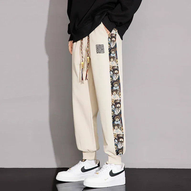 Plus Size Men's Jogger Pants Drawstring Elastic Sport Trouser Male Loose Trendy Streetwear Sweatpant Big Large 8XL Spring Summer