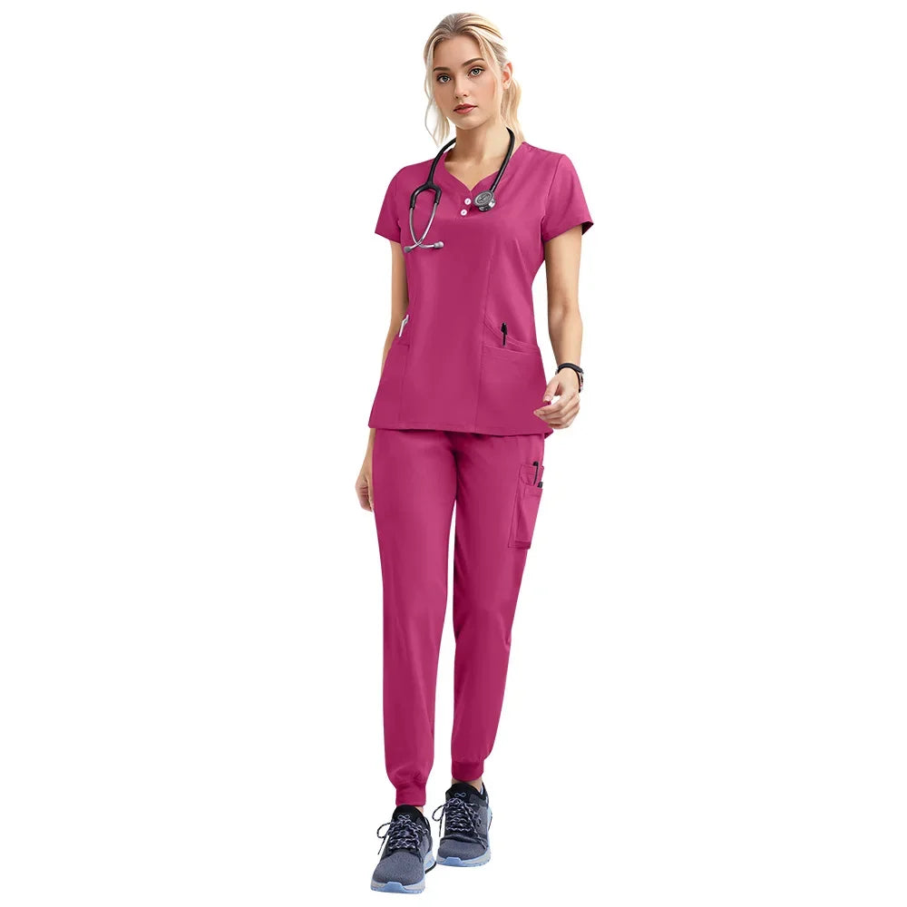 Wholesale Price Doctor Nurse Scrubs Set Medical Uniforms Women Jogger Set Hospital Accessories Operating Room Surgical Workwear