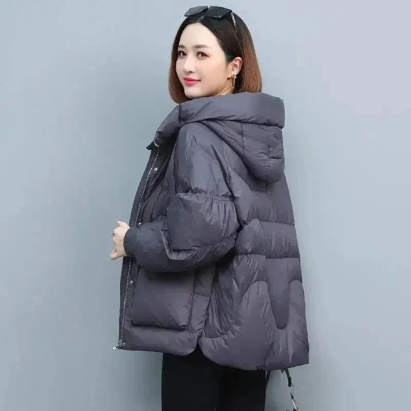 Winter Clothes Women Basic Jackets Warm Thick Down Cotton Jacket Female Short Hooded Fashion Padded-Cotton Jacket Parkas