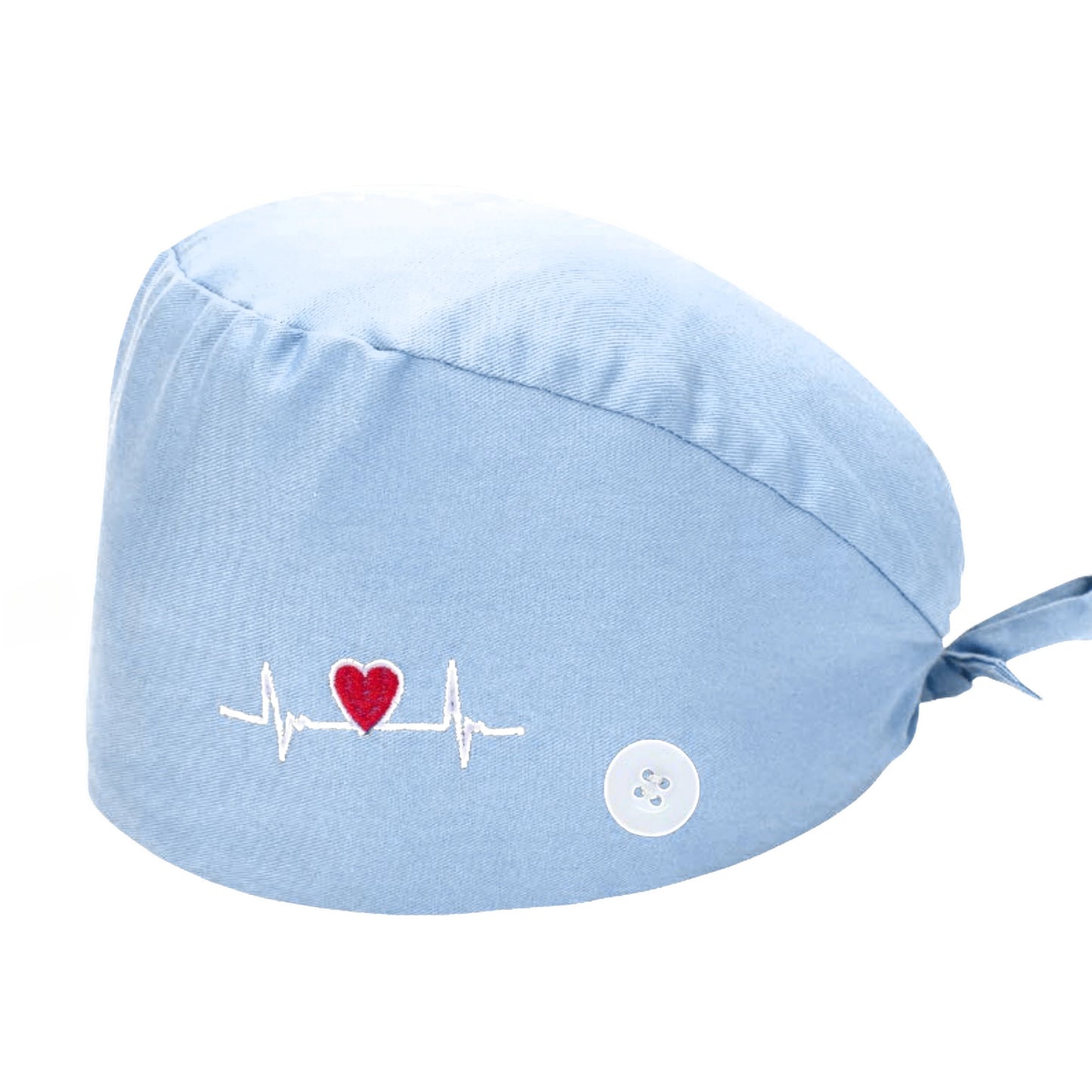 Solid color scrub cap with button pet grooming working Caps surgical cap Lab work hat womens Scrub hats nurse accessories