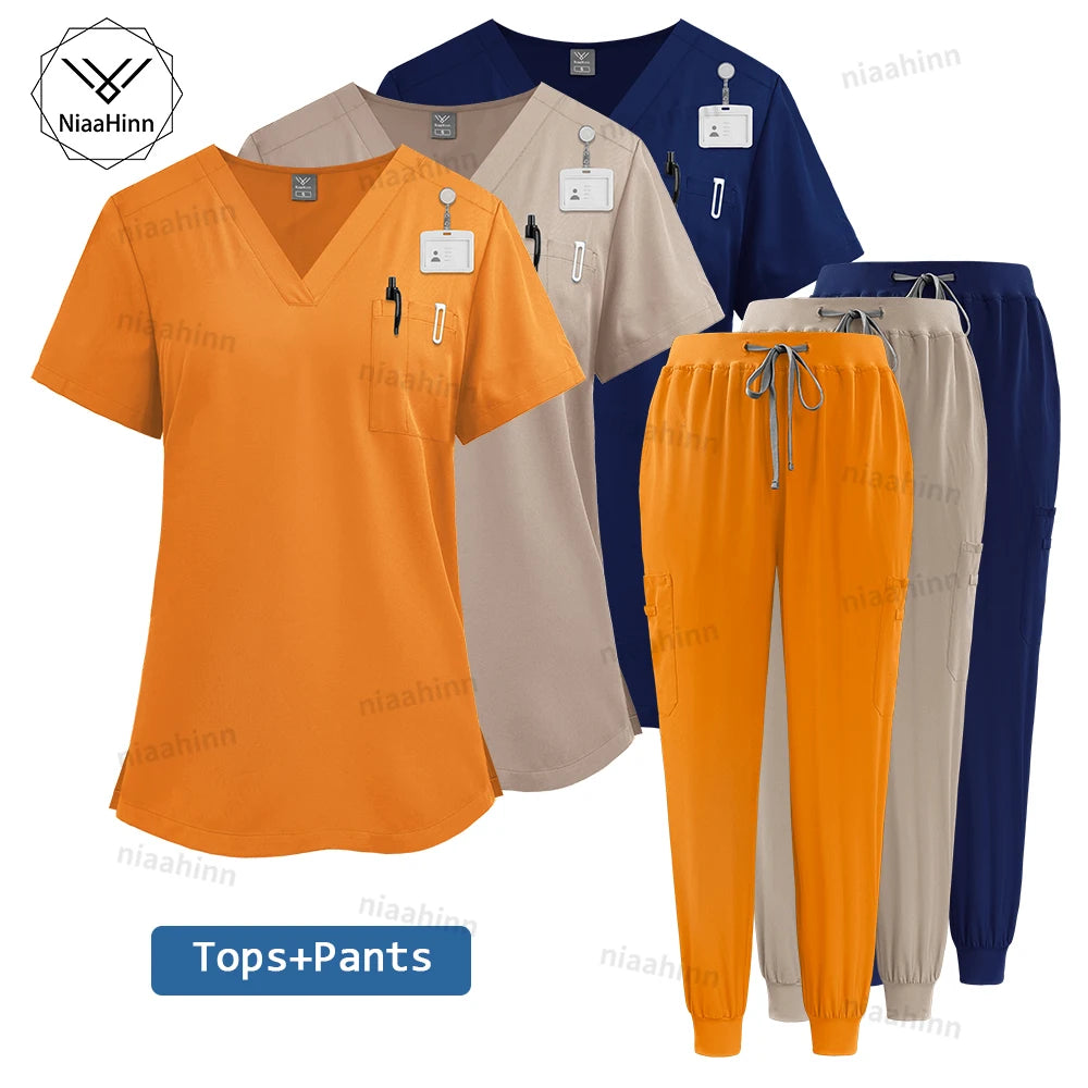 Medical Clothing for Women Scrubs Jogger Sets Nursing Pants Surgical Gown High Quality Medical Uniforms Wholesale Beauty Uniform