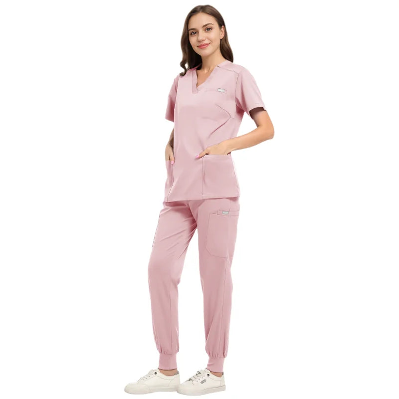 Nursing Scrubs Set Anti-Wrinkle Medical Surgical Gown Wholesale Hospital Scrub Top Doctor Nurse Special Scrub Uniform Men Women